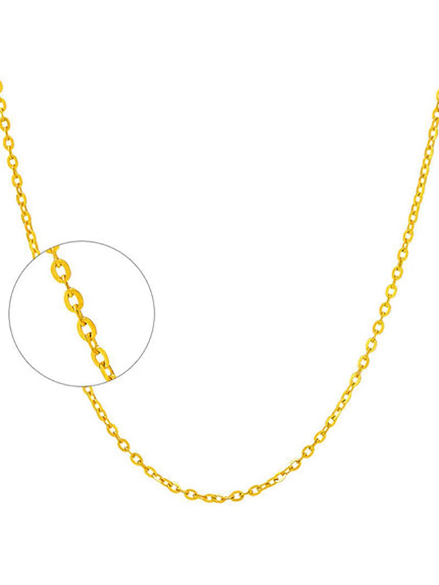 [NIMF] Breder Echt 18K Geel Gouden Ketting Gouden Ketting 45cm Beste Cadeau Voor Vrouwen [D206]