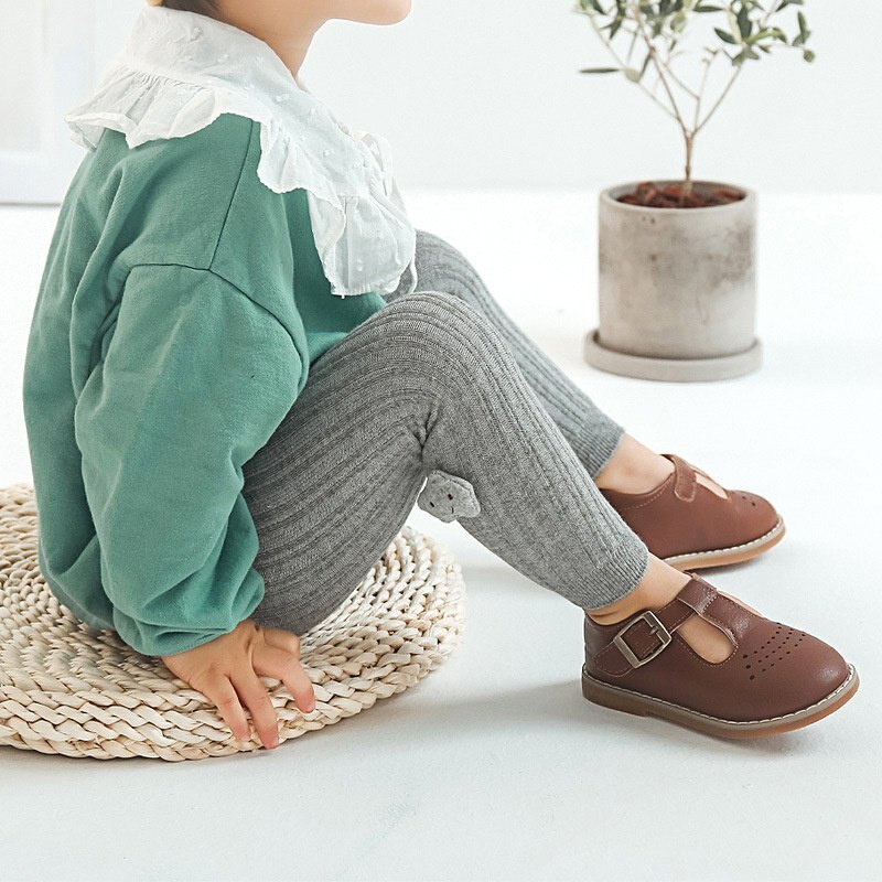 Bebê menina leggings bebê magro crianças sólido preto branco collants calças da menina do bebê da criança calças de malha infantil quente capri-calças
