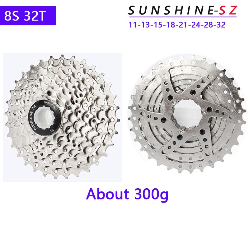 Sunshine mtb cykel frihjul 8s 11- 32 36 40 42t mtb mountainbike svinghjul 8 hastighed kassettehjul til shimano sram: 8 hastighed 11-32t