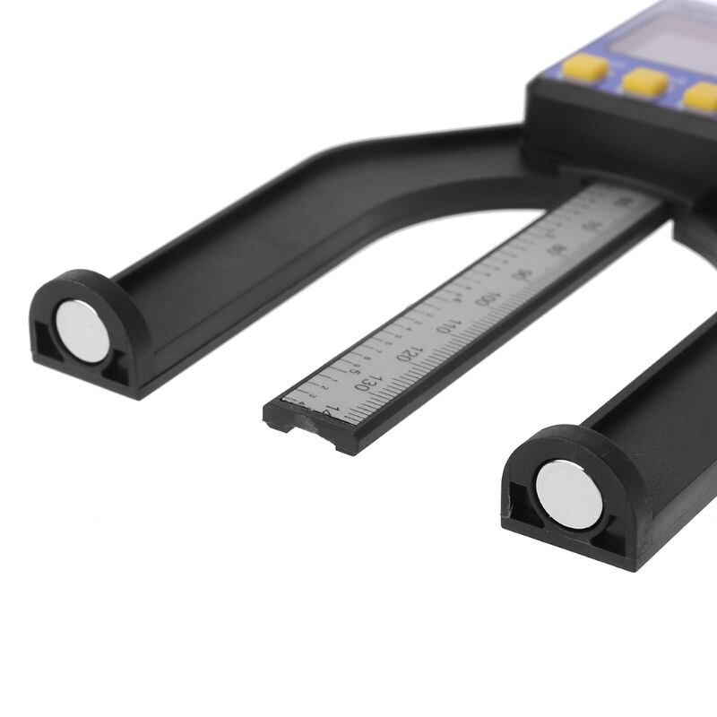 Digital höjd djupmätare mönsterdjup mätare lcd magnetisk självstående 80mm hand routrar mätverktyg