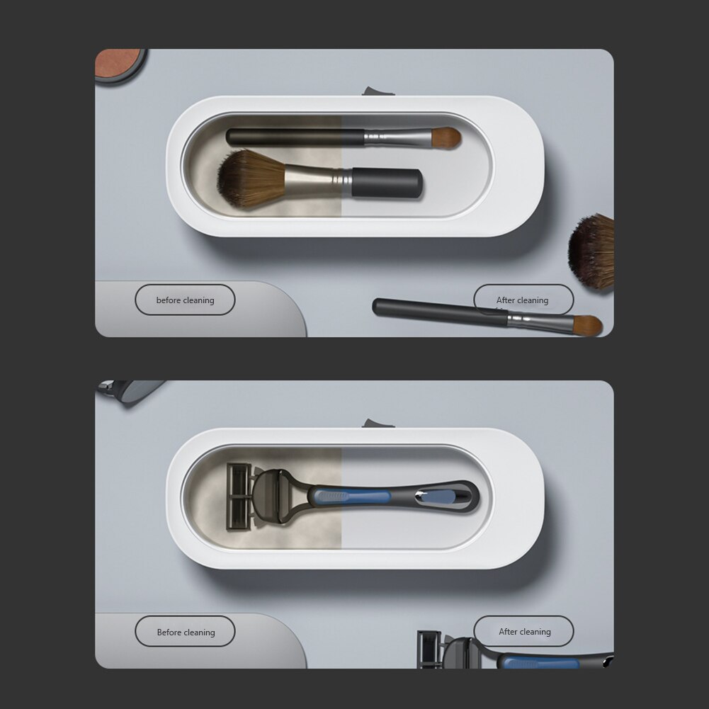 Ultrasonic Jewelry Cleaner Portable Ring Cleaner 45000 Hz Ultrasonic Machine With Timing Small Ultrasonic Cleaning Machine Home