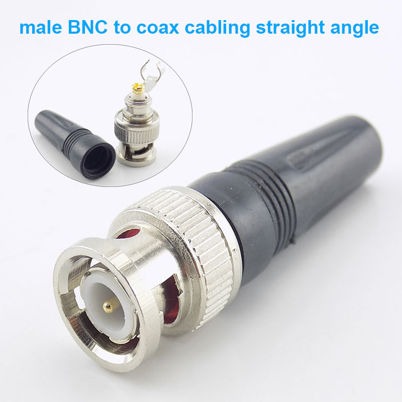 1Pcs Bnc Rca Male Female Naar Bnc Rca Mannelijke Vrouwelijke Adapter Plug Coax Kabel Video Audio Draad Converter Connector voor Cctv Camera W1: Khaki