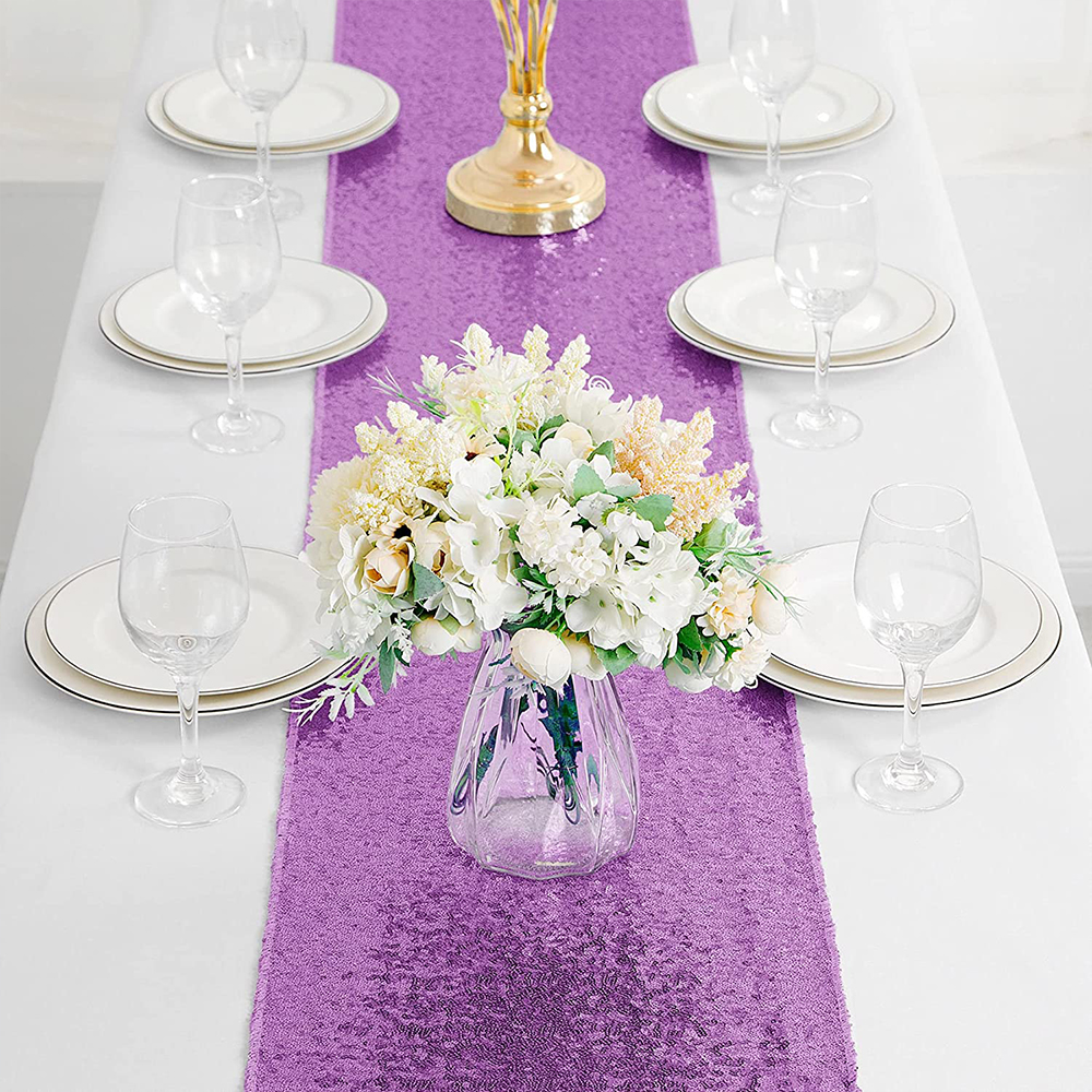 Camino de mesa con lentejuelas, camino de mesa con purpurina de 30x180cm para boda, , cumpleaños, Bnaquet, Hotel, mesa para el hogar