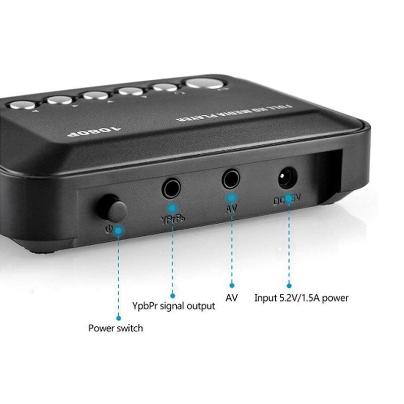 K3 1080p multimediaspelare full hd tv videospelare av crt hdmi med fjärrkontroll mediaspelare