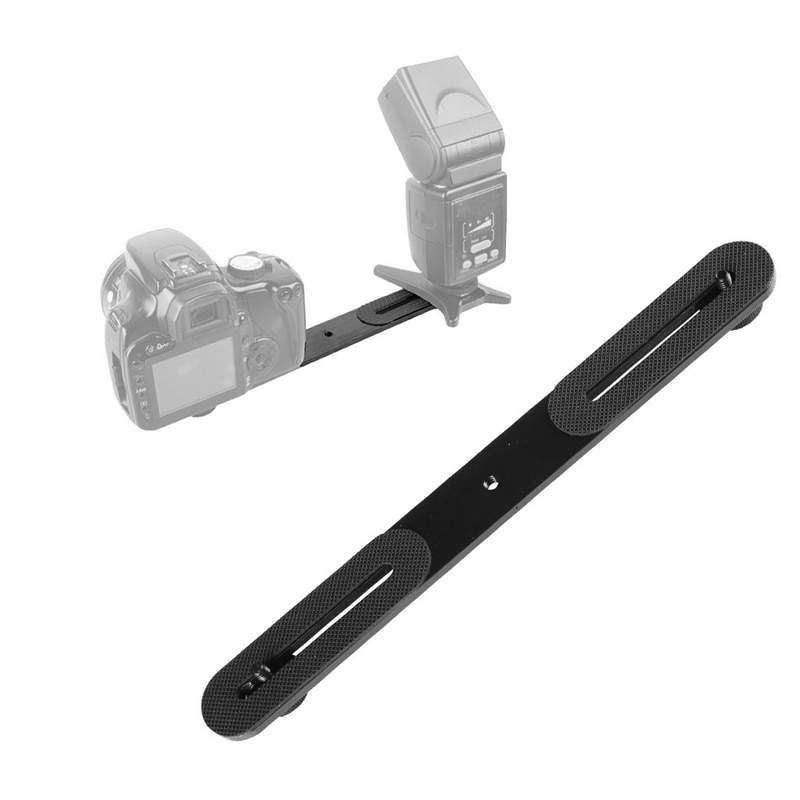 Cool Portable Dual Flash Bracket Shoe Bracket Mount Holder For Tripod Stand DSLR Camera Dual Flash Bracket​ For Video Light