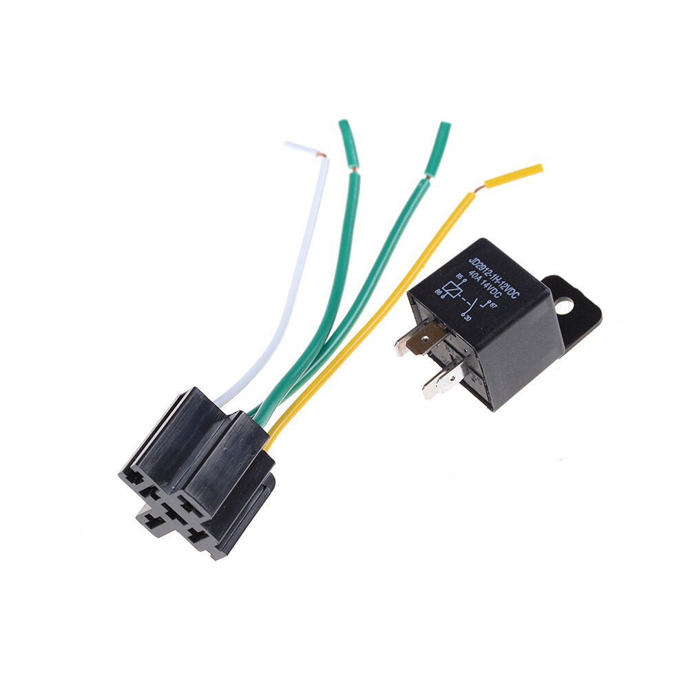 ZLinKJ 1 set Automotive Waterproof Relay 12v 4pin 40a Car Relay 12v 4pin With Copper Terminal Auto Relay With Relay Socket