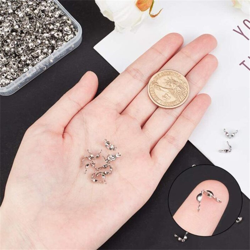 100 stuks roestvrijstalen topknopen covers clamshell kraal ambachtelijke materiaal voor sieraden maken benodigdheden accessoires handwerk fitting