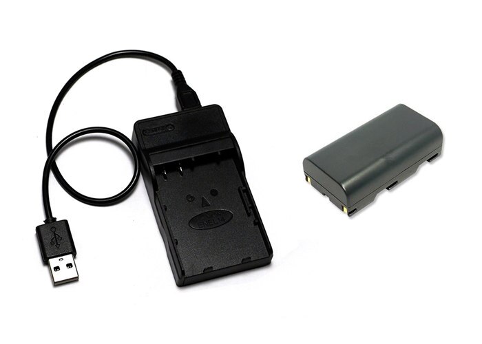 Sb -l160, sb  l160, sb -l110a, sb  l110a, sb -l320, sb  l320, sb -l480, sbl 480 batteri + usb-lader til samsung sc -l650 sc-l700 sc-l710 sc-l750: Hvit