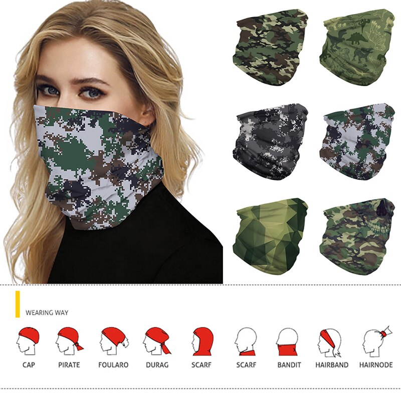 Outdoor Face Cover Outdoor Mask Scarves Multi Functional Seamless Hairband Head Scarf Bandana Neck Cover