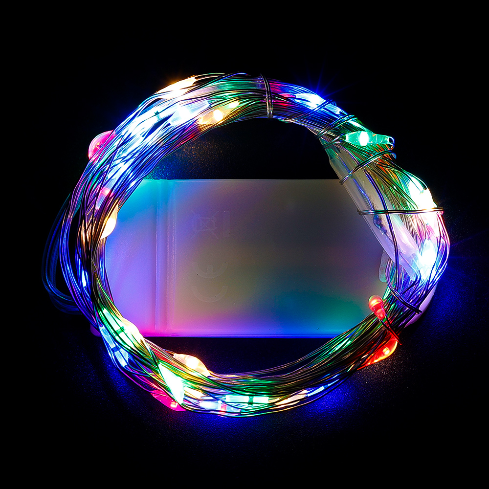 10M Led Koperdraad String Lights Batterij Aangedreven Garland Fairy Verlichting Snaren Voor Wedding Party Kerst Decoratie