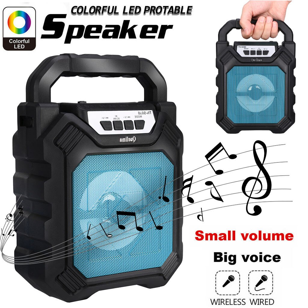 HIPERDEAL High Power Bluetooth Speaker Wireless Stereo Subwoofer Subwoofer Music Player Color LEDFM Radio HIFI Sound