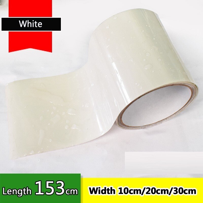 FINDER 153cm Super Strong Flex Leakage Repair Waterproof Tape For Garden Hose Water Bonding Fast Rescue Quickly Stop Tool: White / Width 10cm