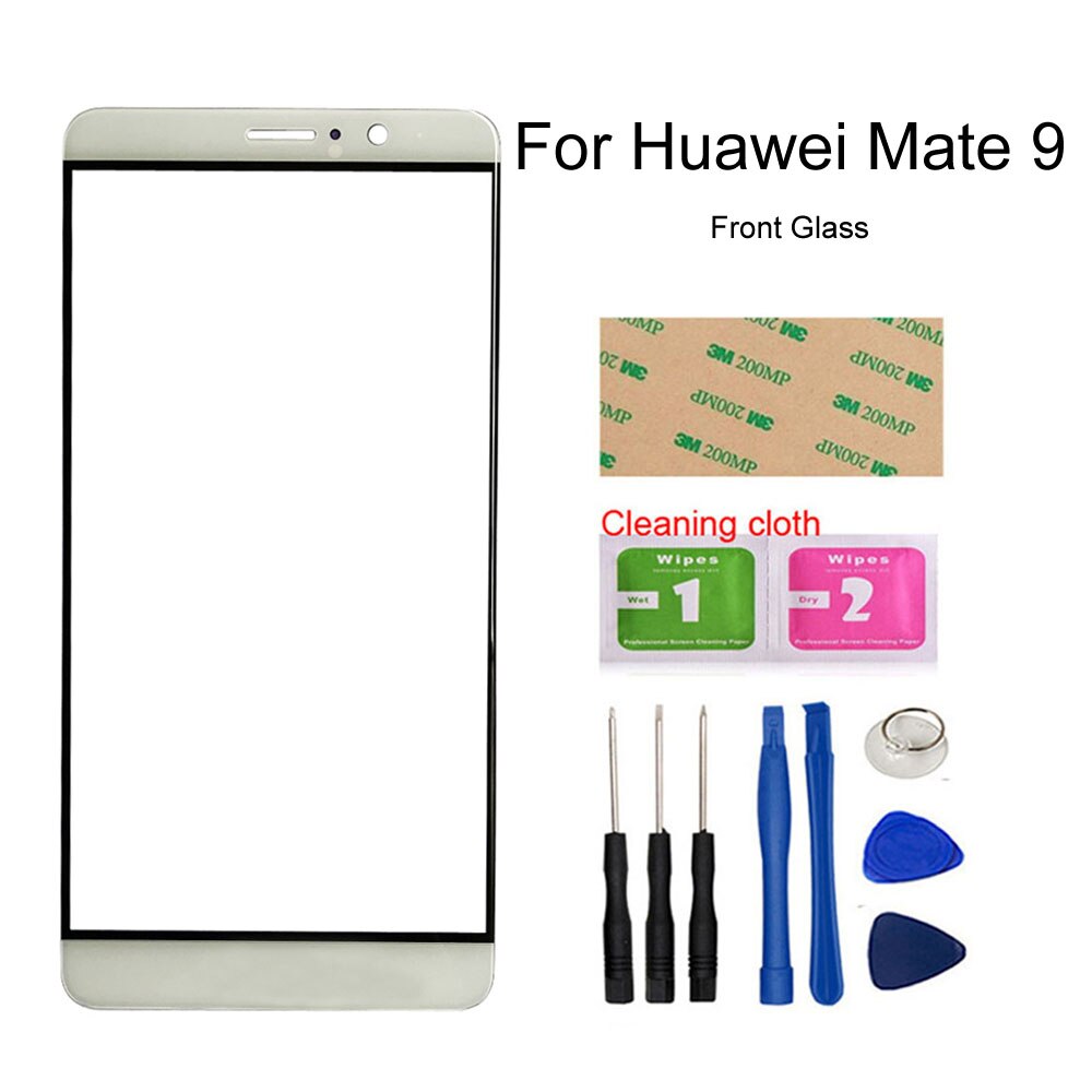 Mate 9 Mobile Écran Tactile En Verre Extérieur Pour HuaWei Mate 9 8 7 Mate9 Mate8 Mate7 Avant Remplacement de Panneau de Verre: Mate9 White
