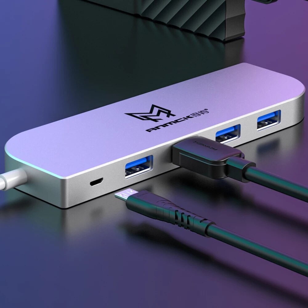 Anmck USB HUB 2.0 4 Ports Hub Ultra Slim Portable USB Splitter For Computer Notebook PC iMac Pro MacBook Air Laptop Mouse