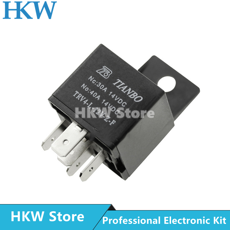 10Pcs Relais TRV4-L-12V-Z-F TRV4-L-24V-Z-F Automotive Centrale Controle 12V 24V 40A 5Pins Brand 14VDC Nc: 30A Geen: 40A