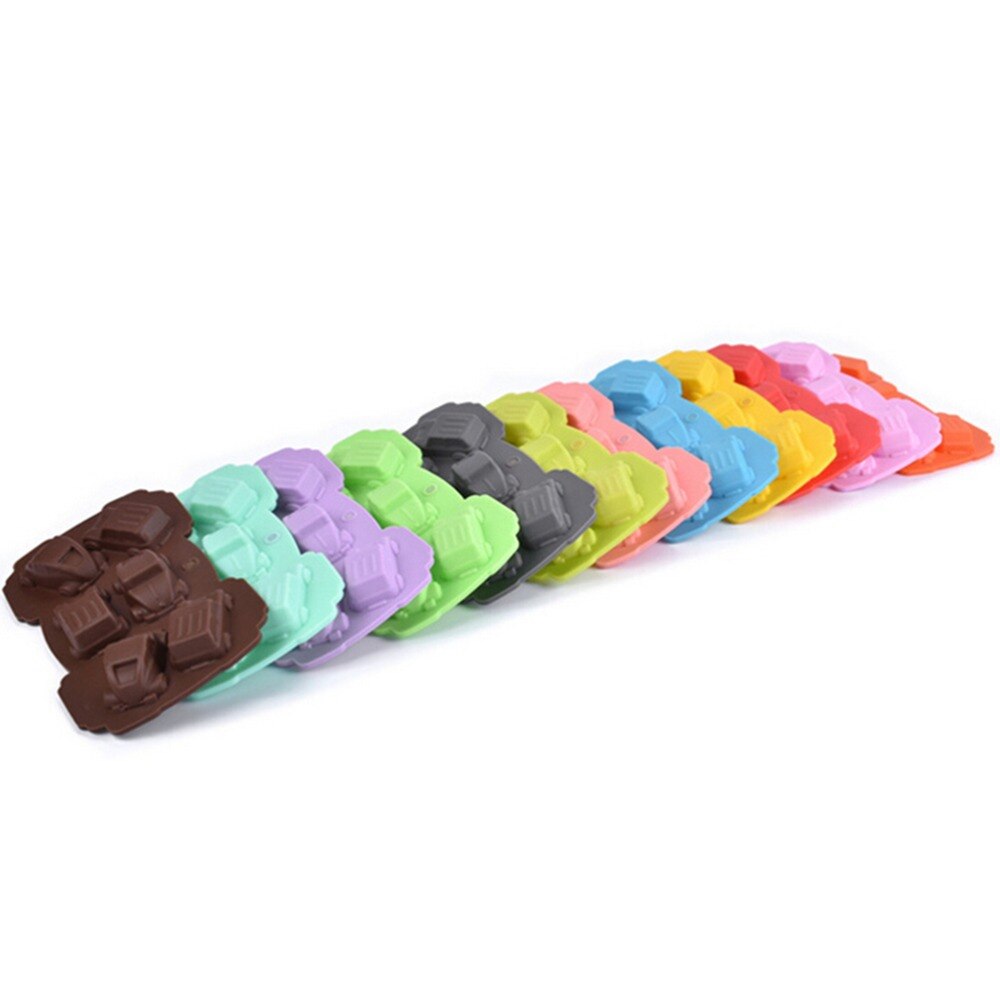 Cartoon auto siliconen mal fondant taartdecoratie 1 st bakvorm snoepkoekjes chocolade zeep bakvorm gereedschap