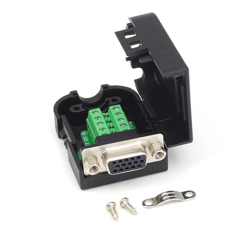 VGA Solderless Connector Connector DB15 Male And Female Head 3 Rows 15 Pin Plug Computer Monitor Projector Connector: D
