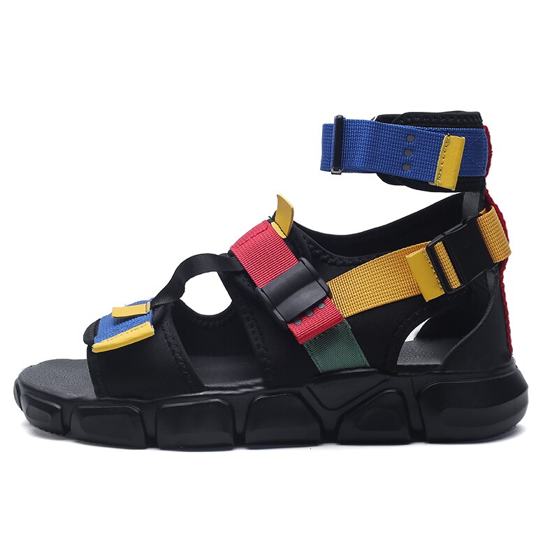 Gummi strand hule sandaler sko masculina sandal størrelse gladiator praia hombre kjole åndbar homens sandalhas til homme herre