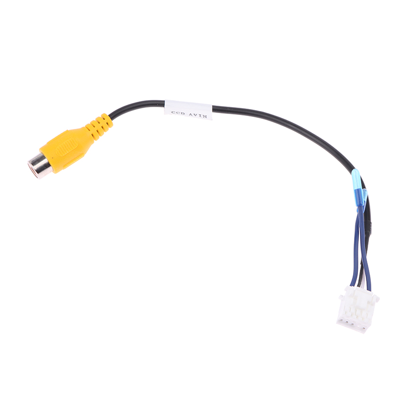 Conector de Cable de Monitor de Radio DVD para coche, adaptador de cámara de visión trasera de respaldo de 10 pines, RCA, 1 unidad: Negro