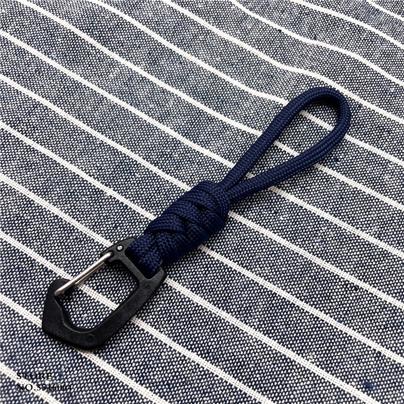 LLavero de Paracord para exteriores, cordón de nailon trenzado, cuerda de paracaídas de alta resistencia, mosquetón, llavero para mochila de teléfono: Rosa