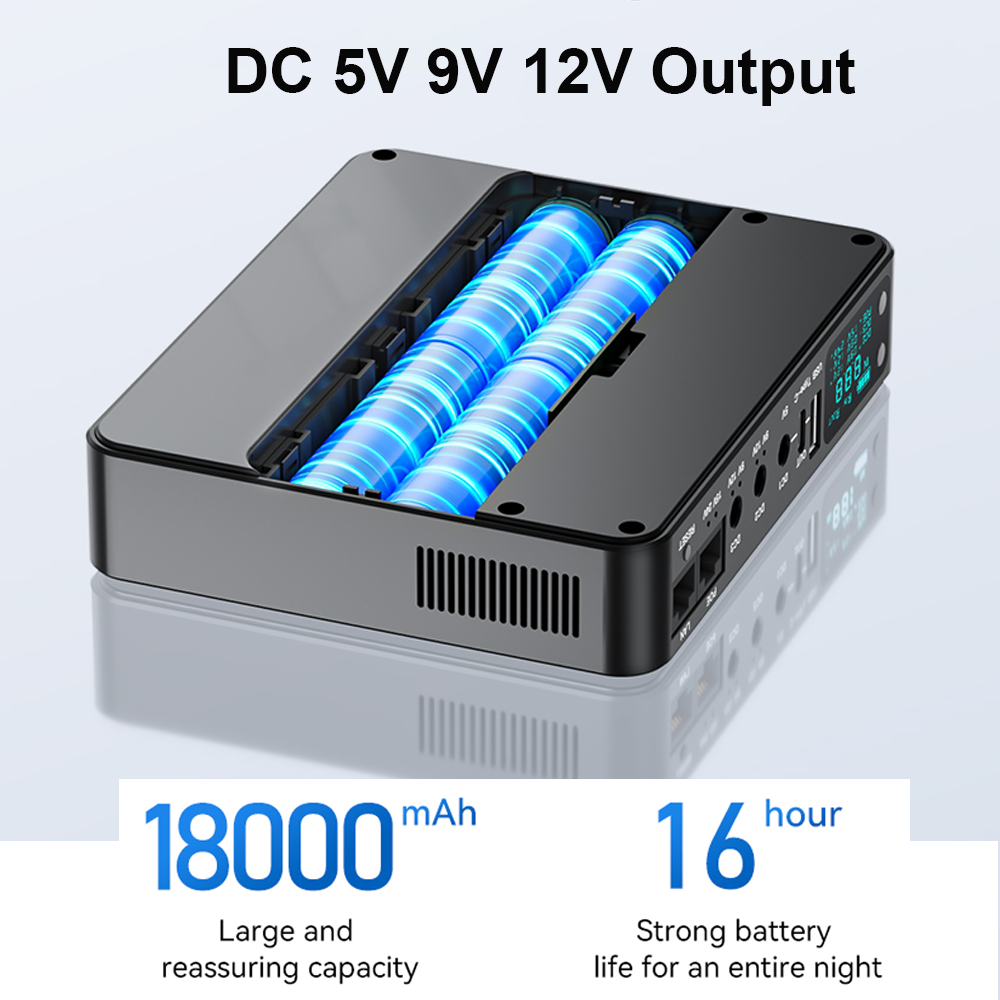 18000 mAh 10400 mAh USV-Backup-Batterie DC 5 V 9 V 12 V unterbrechungsfreie Stromversorgung Router-Überwachung Mobile Power Bank mit Batterie