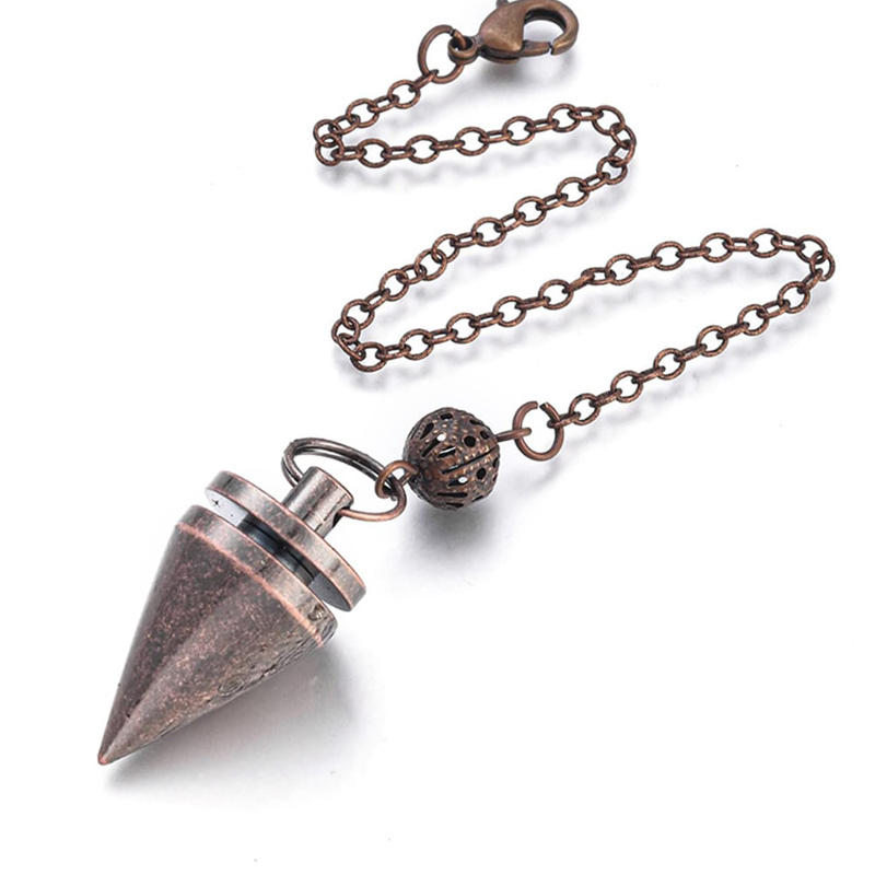 100%  koperen metalen pendel voor waarzeggerij, wichelarij, reiki, spirituele antwoorden, metafysische esoterische pendel  x024: Goudkleurig