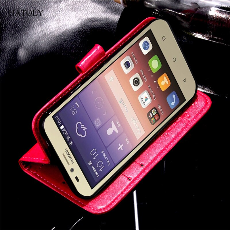 HATOLY Case Huawei Y625 Cover Flip PU Leather & Silicone Telefoon Holster Case Voor Huawei Y625 Case Huawei Ascend y625 Tas