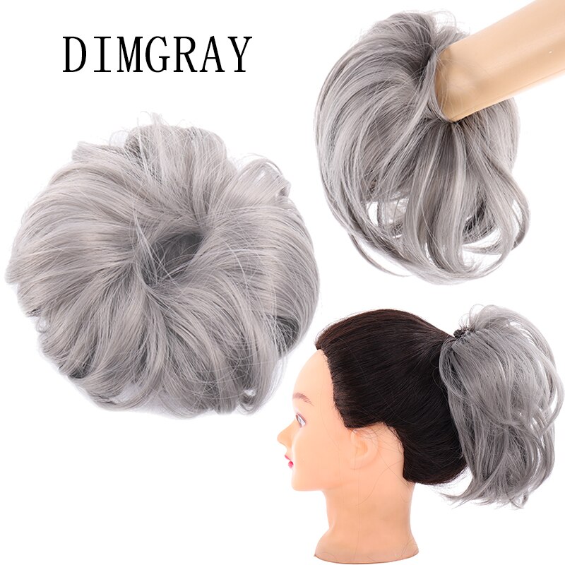 JINKAILI-Chignon à donuts souple élastique | Chignon synthétique en forme de toupet, chouchou enroulé pour Extension queue de cheval pour femmes: NC/4HL