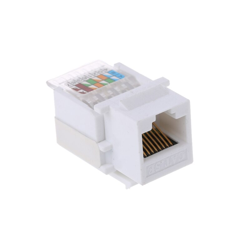 5 stk cat 5e utp netværksmodul værktøjsfri  rj45 stik kabel adapter til forstærker