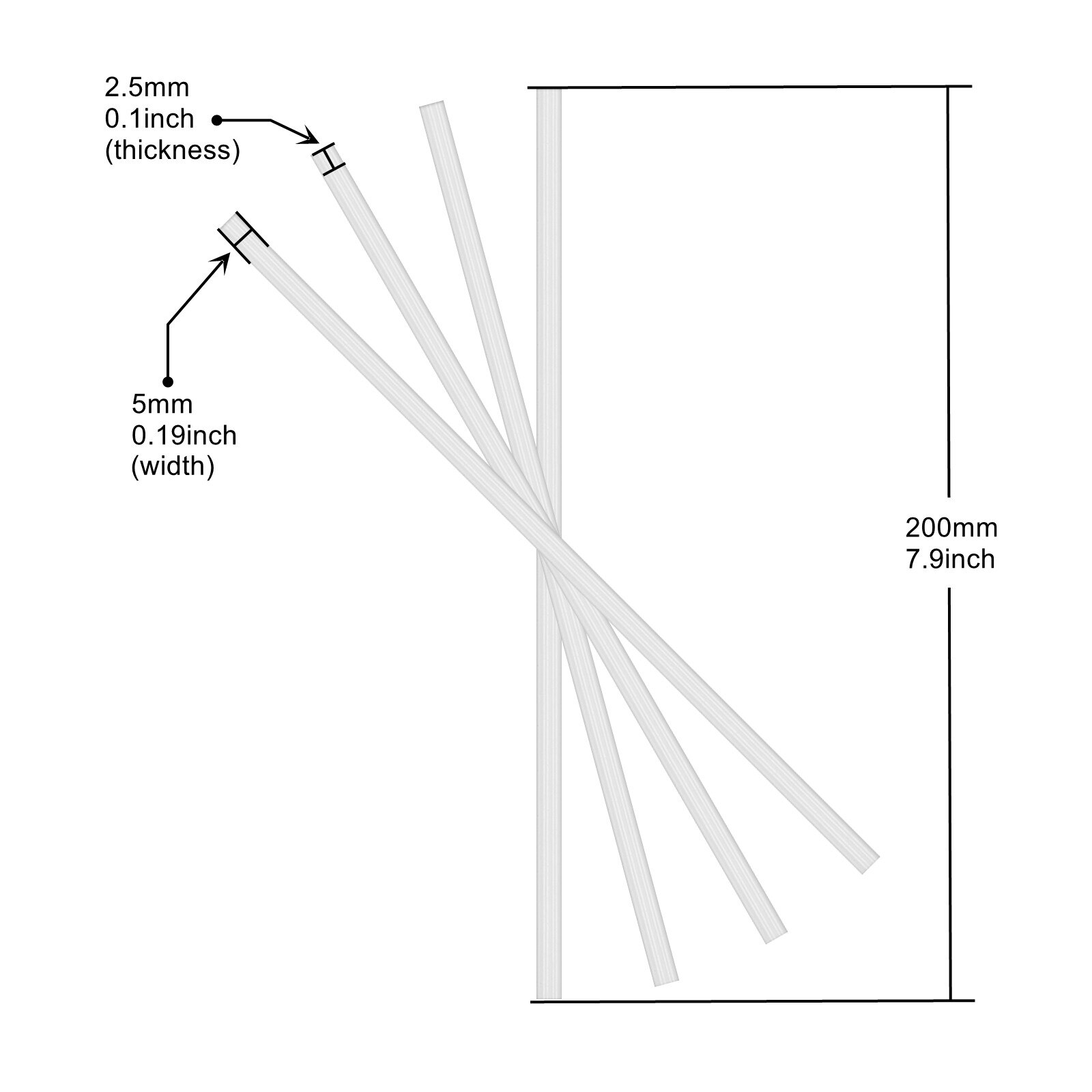 50pcs PP Plastic Welding Rod 200mm Electrode Bumpers Repairing Welding Wire Low Temperature Easy Melt Weld Bars Soldering