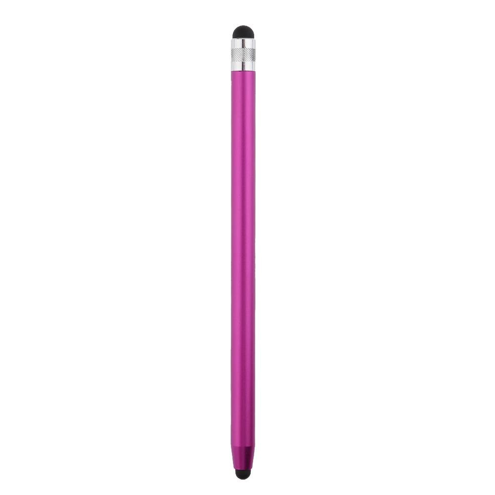 WK128 Round Dual Tips Capacitive Stylus Touch Screen Drawing Pen Tools Drawing Pen Tablet PC Parts For Phone Ipad 10 Colors: Pink