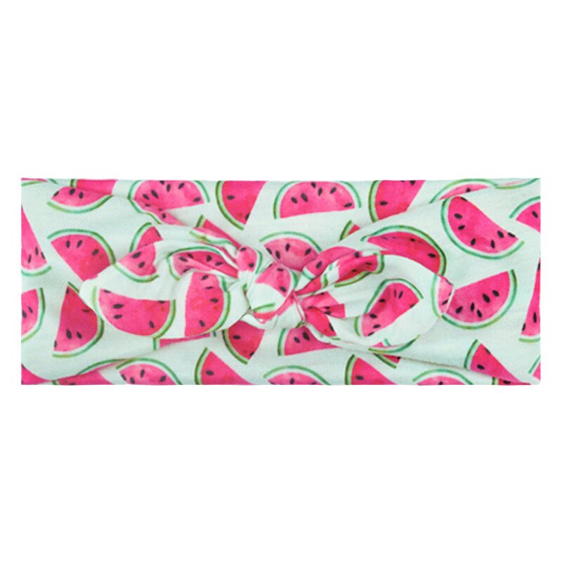 1 stück Baby Mädchen Stirnband Kleinkind Haar Zubehör Wassermelone BöGen Neugeborenen Headwear Kaninchen Ohr Tiara Headwrap Kopf Band: D