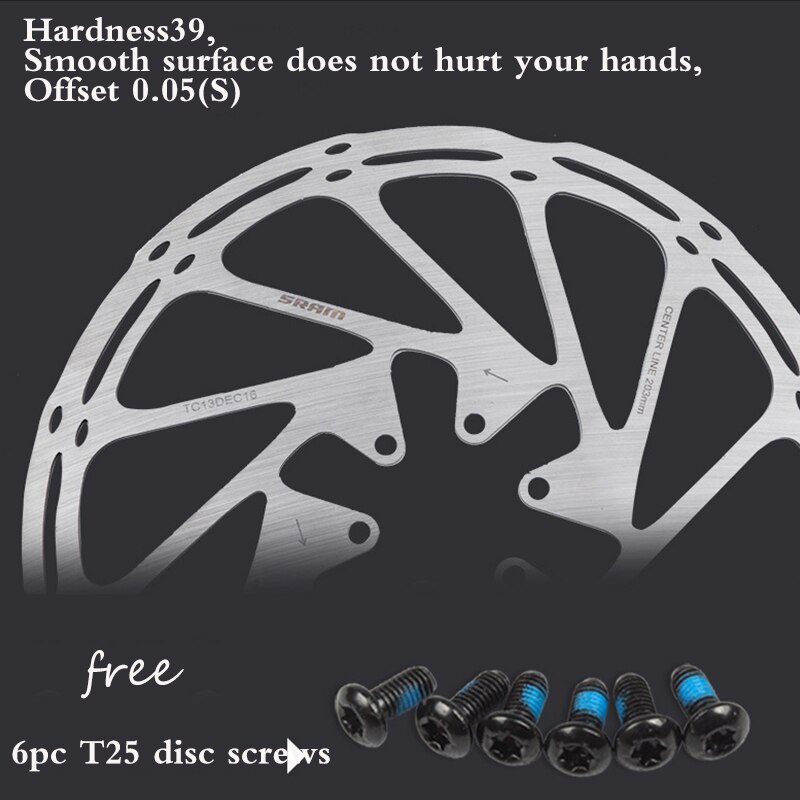 SRAM Rotor 160mm 180mm 203mm Bicycle Disc Brake Rotor Stainless Road Mountain Bike Centerline Brake Rotors 1PC 2PC MTB Rotors