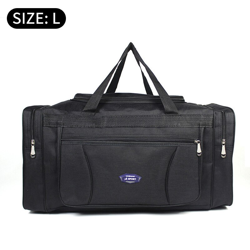 Bolsa de viaje Oxford para hombre y mujer, Maleta de viaje, bolsa de gran capacidad para hombre, bolsa deportiva para gimnasio XAB1: Big Black