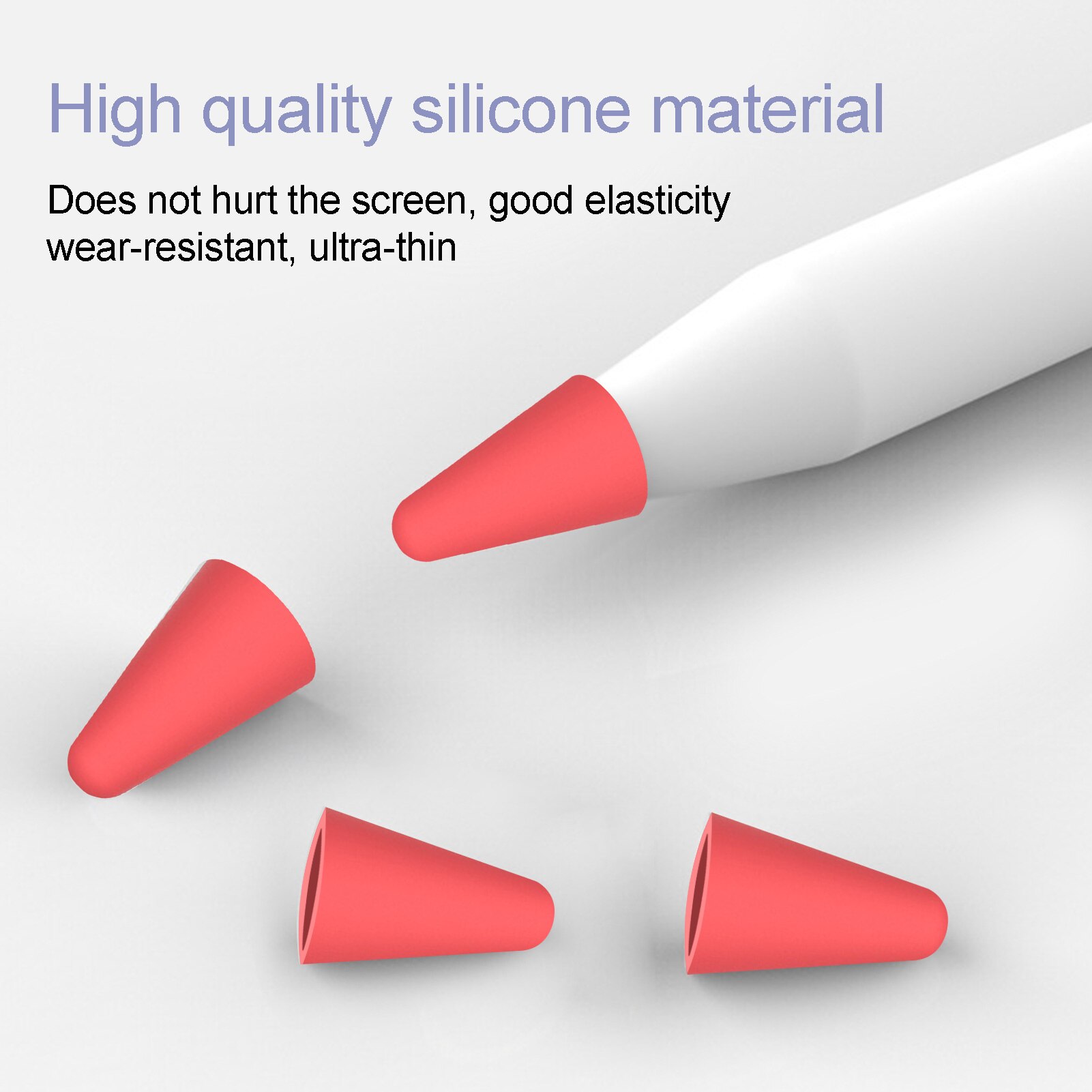 Silikonspitzen als ersatz für apple pencil 1st (2nd. generation), farbige spitze, doppellagiger touchscreen-stift, mehrfarbig