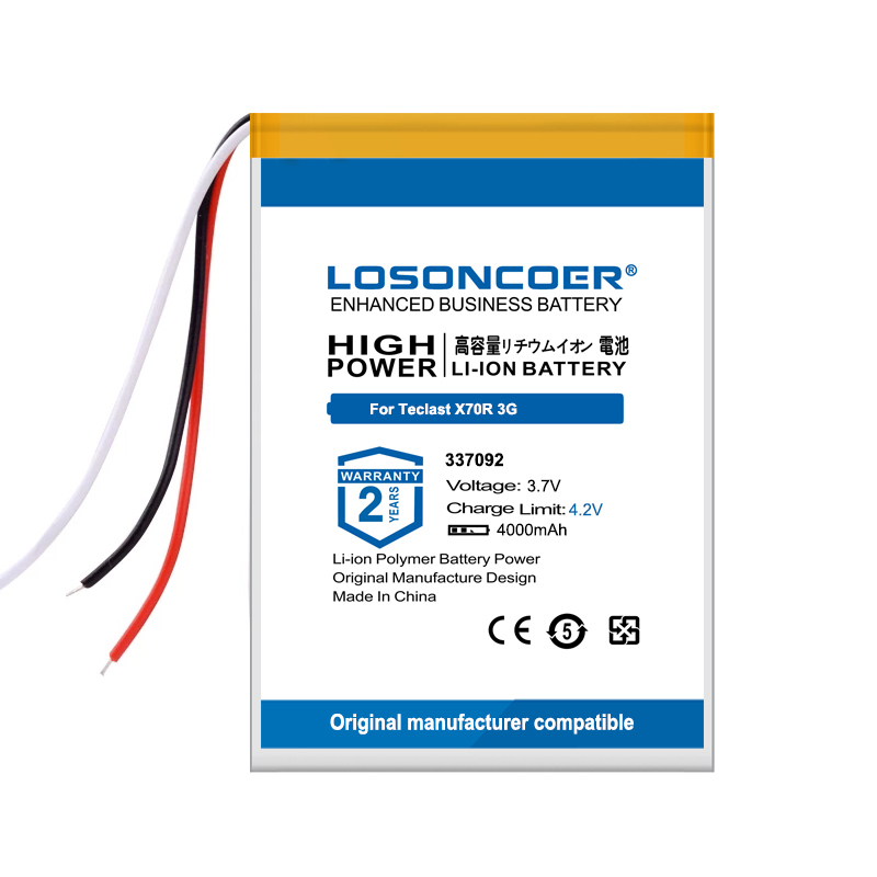 Losoncoer akku 4000 mah 337092 akkus für teclast  x70r 3g tablet-pc