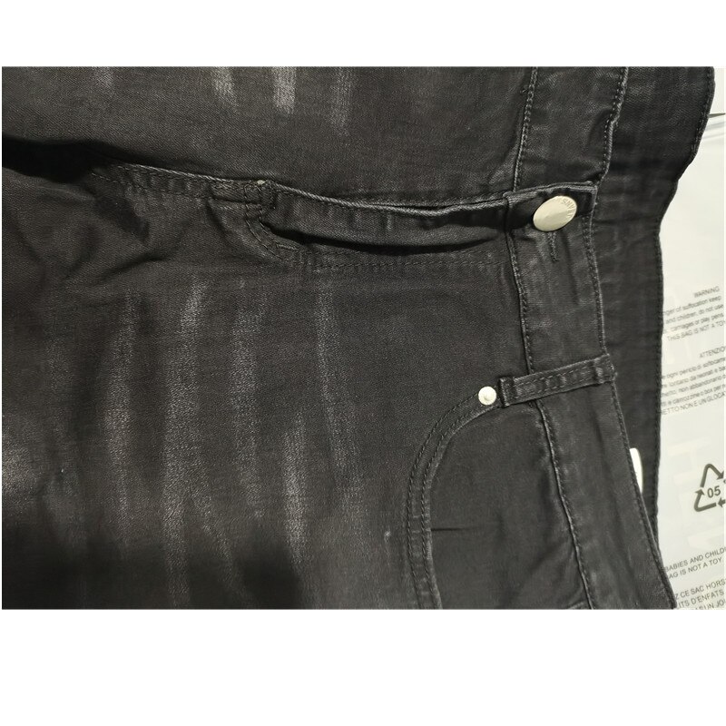 Männer Heißer schlank Jeans Zerrissene Netz Patchwork strecken Denim Hosen Elastische Hüfte-hüpfen Joggen Bleistift Hosen männer kleidung