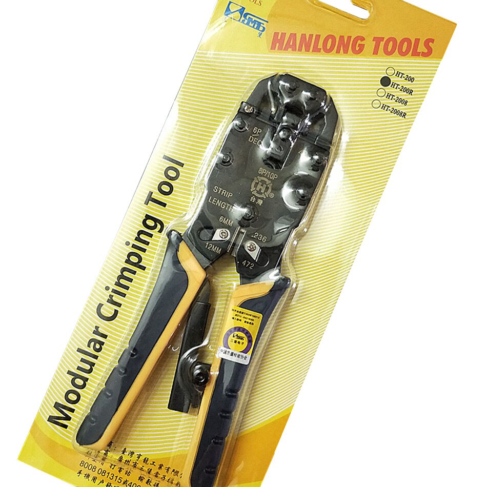 Nettverksverktøy for 10 p 10c/6 p 6c/4 p 4c kontakt krympetang rj /48/rj45/rj11/rj12 nettverkskabel klemme crimper