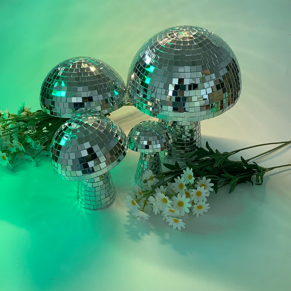 Disco Champignon Boule Champignon Rétro Boule Disco Mur Fenêtre Décoration De Bureau Enterrement De Vie De Jeune Fille, Fête D&#39;anniversaire, Douche Nuptiale