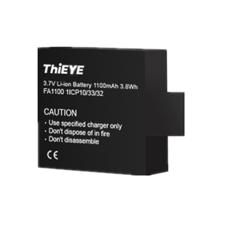 Cargador de Batería Dual + dos baterías recargables de 1100mAh para ThiEYE T5 Edge/T5 Pro/T5e/AKASO V50 Elite, accesorios de Cámara de Acción