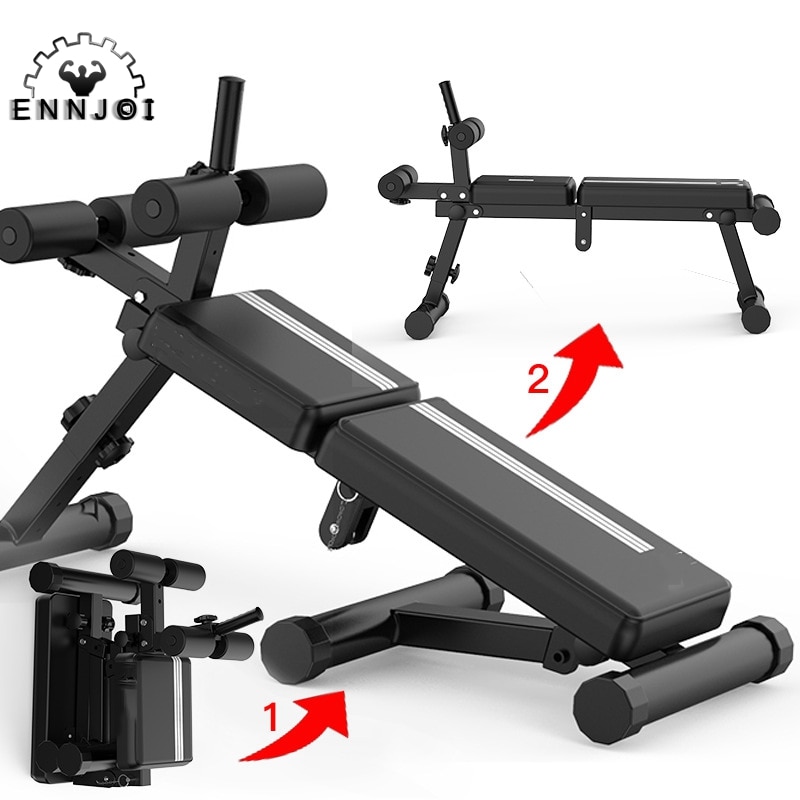 Multifunctional Home Bench Press Weightlifting Stool Supine Board Folding Abdominal Muscle Board Chair Weight Bench