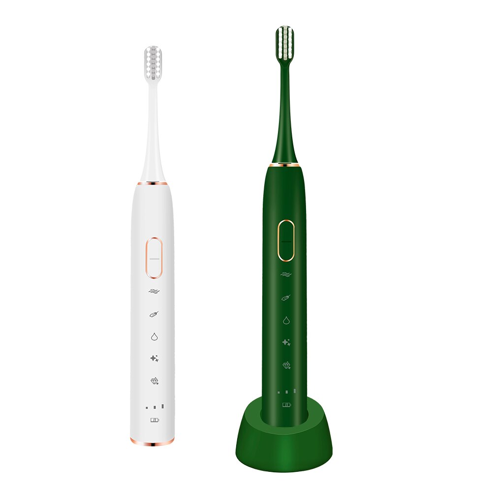 Electric Toothbrush S710 Ultrasonic Sonic toothbrush Wireless rechargeable battery IPX7 Waterproof extra brushes head