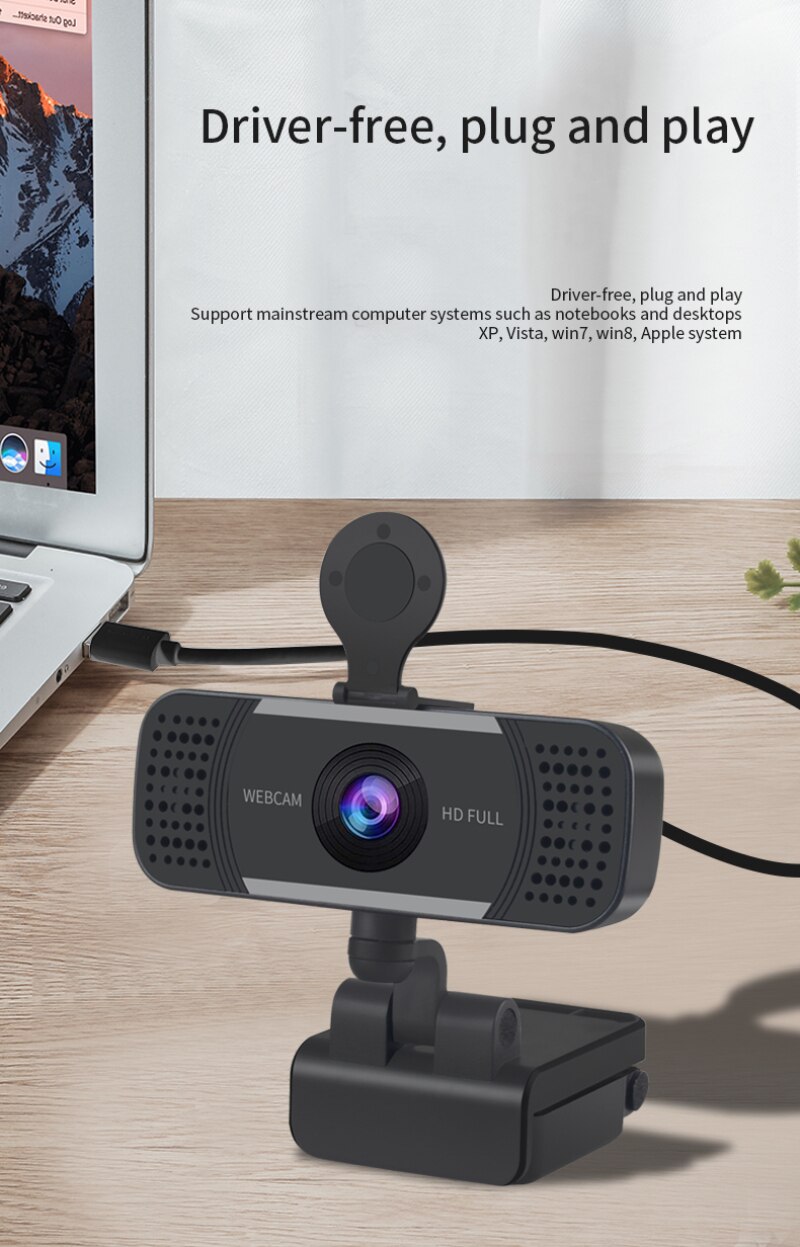 Universele Hd 1080P Gratis Drive Webcam Met Microfoon 4K Hd Camera Voor Live Conferentie Computer Randapparatuur Webcams
