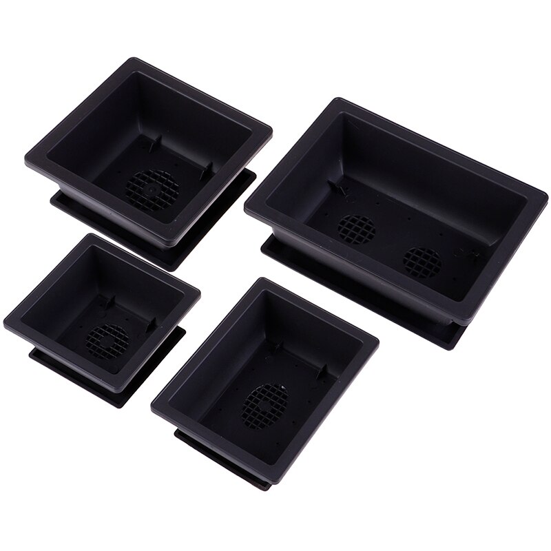 Maceta de plástico de imitación para balcón, macetas cuadradas de plástico para bonsái, cuenco para vivero, jardinera rectangular de imitación