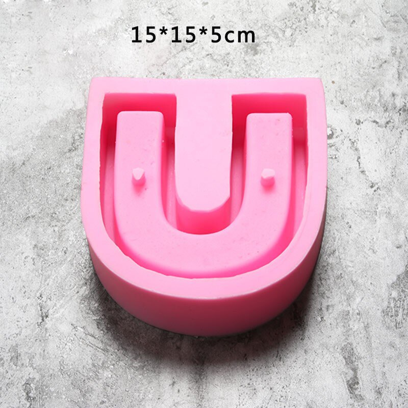 Hjärtformad blomkrukform mögel saftig kruka kruka cement silikon mögel betong enkel trädgård cement kruka silikon mögel: U 15 x 15 x 5cm