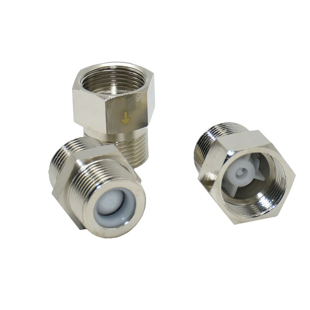 1/2" 3/4 Inch Thread Check Valve Connector Brass Copper Bathroom Water Heater Toilet Connector Coupler One-way Joint Adapter