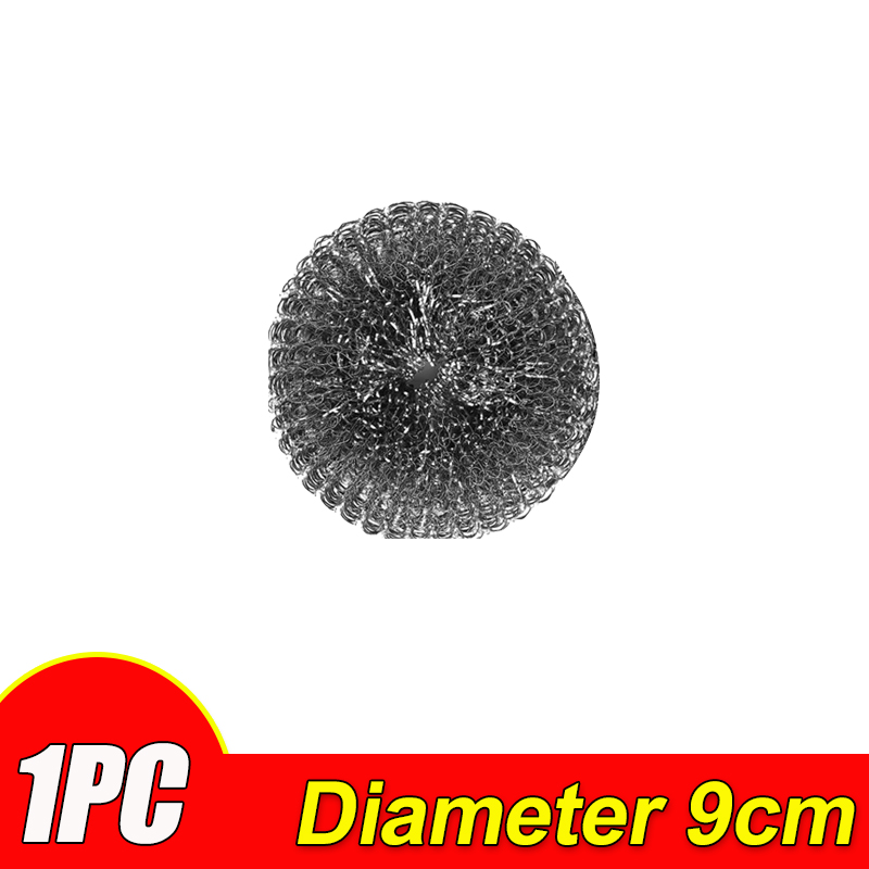 Stainless Steel Pot Brush With Handles Dishwashing Wire Ball Heavy Duty Metal Scrubber For Dishes Pan Household Cleaning Tools: WHITE