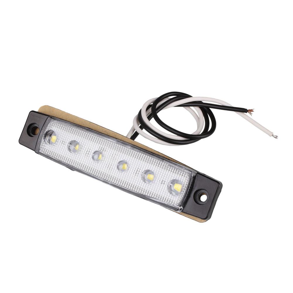 Truck LED 24v Trailer Lights 6led rear tail side marker light taillights white lorry truck led light
