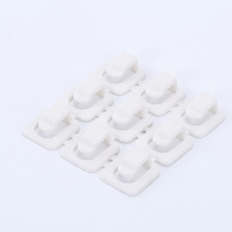 Fastgørelsesklemme wire clip bordplade væg wire fiksering selvklæbende wire clip wire net finish finish clip wire management organizer: Hvid