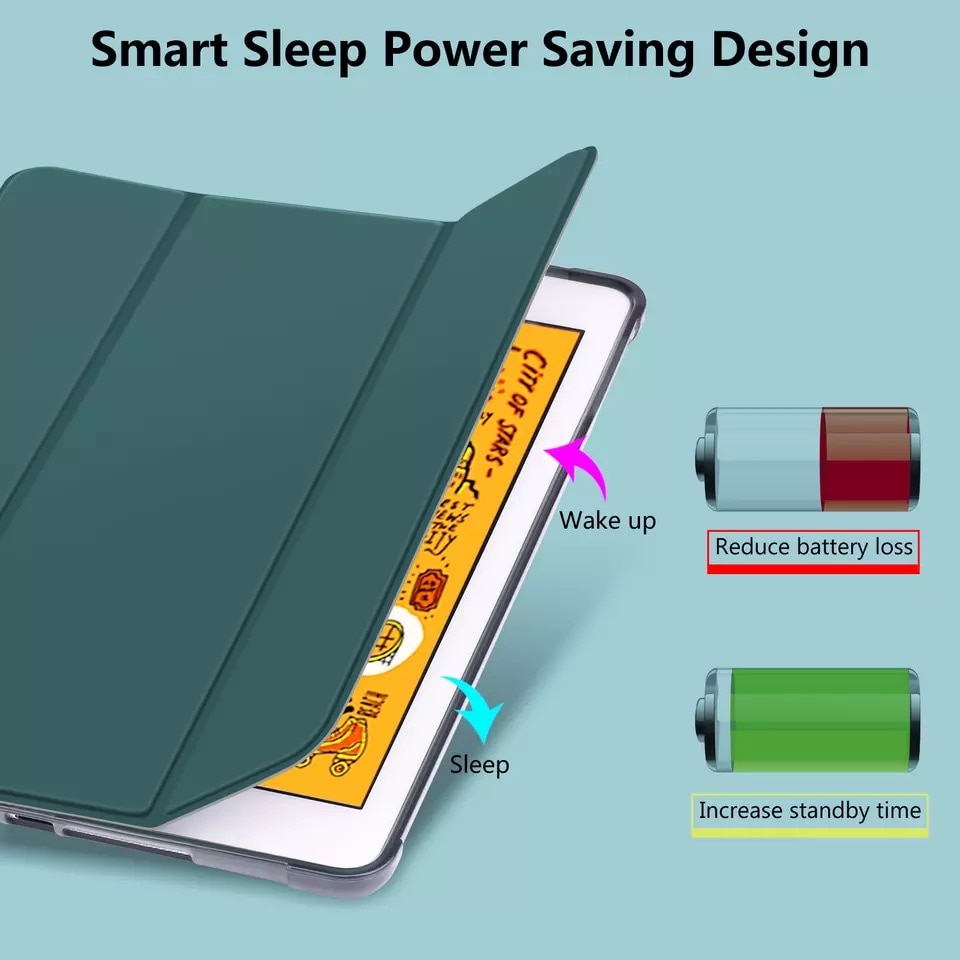 Taske til ipad 10.2 7th generation ultra slim læder taske stander smart cover til ipad mini 5 air 3 smart tpu cover